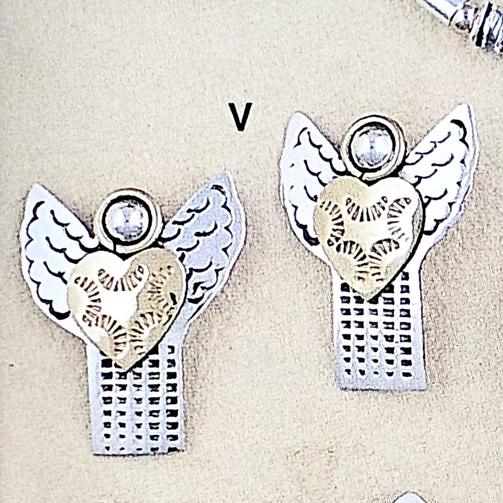 ⭐️CLEARANCE⭐Very Rare Silpada Sterling Silver Angel Brass Heart Vintage Earrings